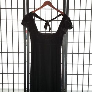 Free People Black Velvet Mini Dress
